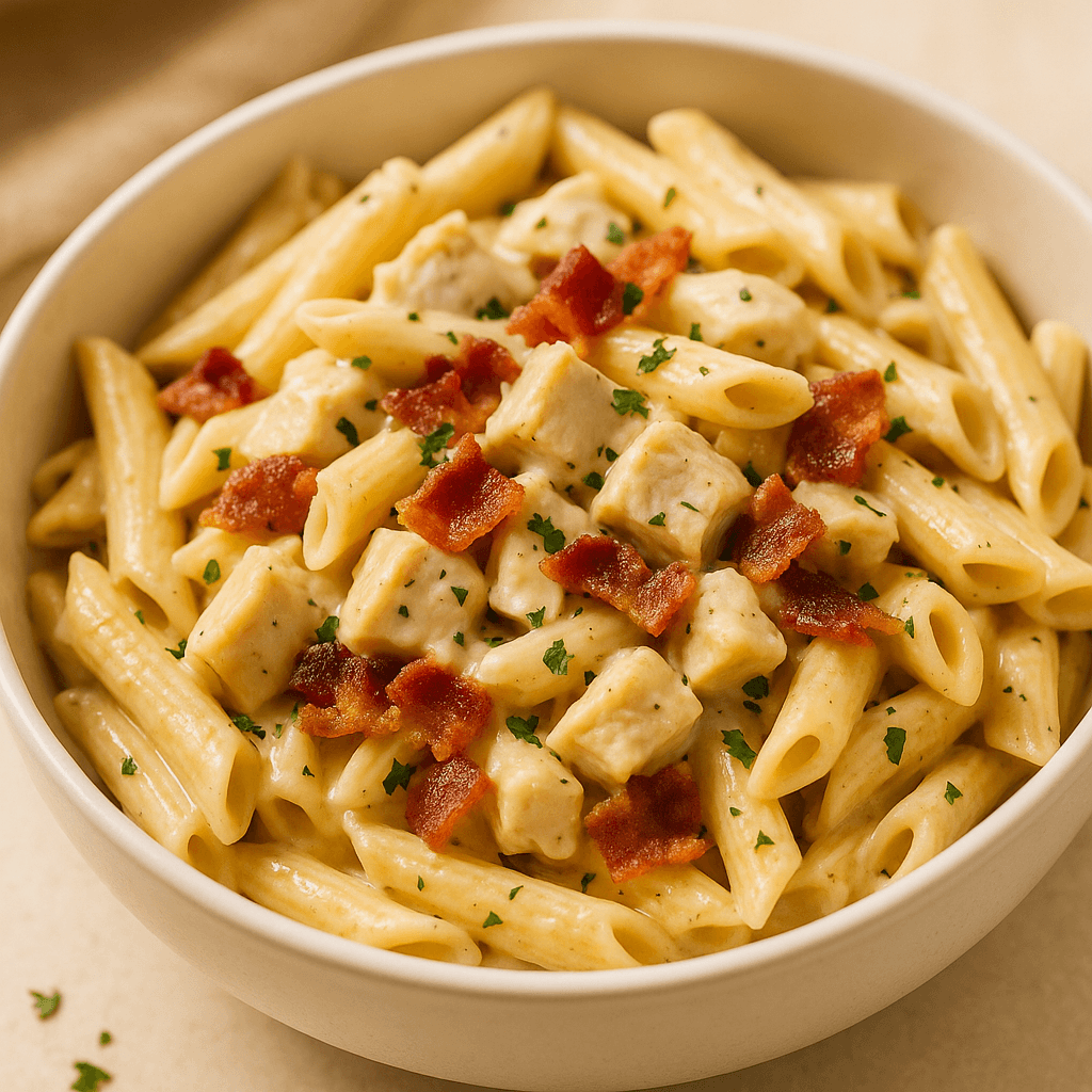 Creamy Chicken Bacon Ranch Pasta