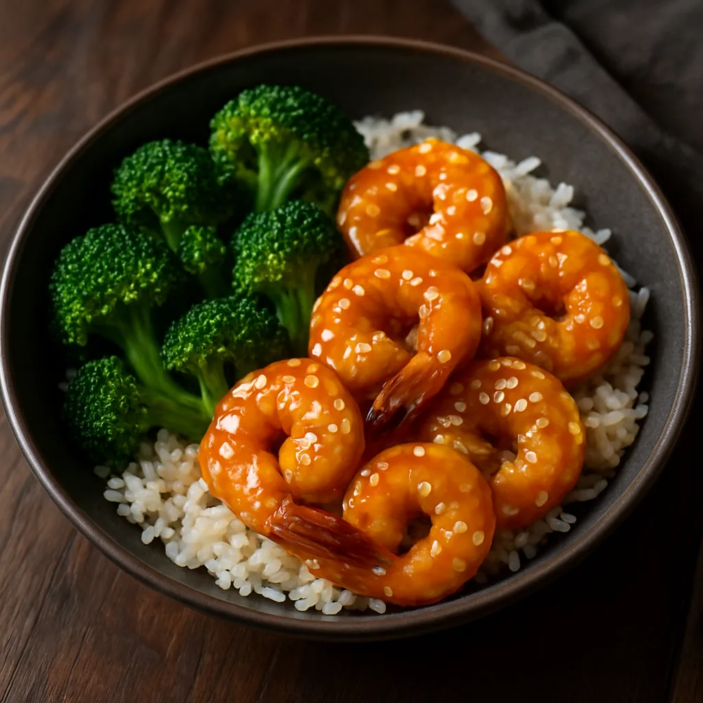 Honey Garlic Shrimp & Rice Bowl