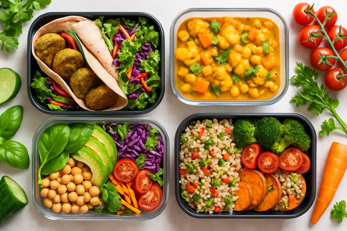Vegetarisches Meal Prep: 7 Tage pflanzliche Mittagessen