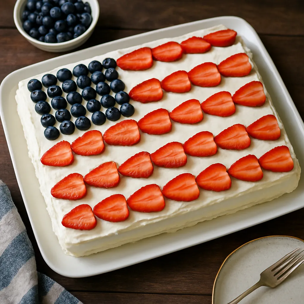 American Flag Sheet Cake