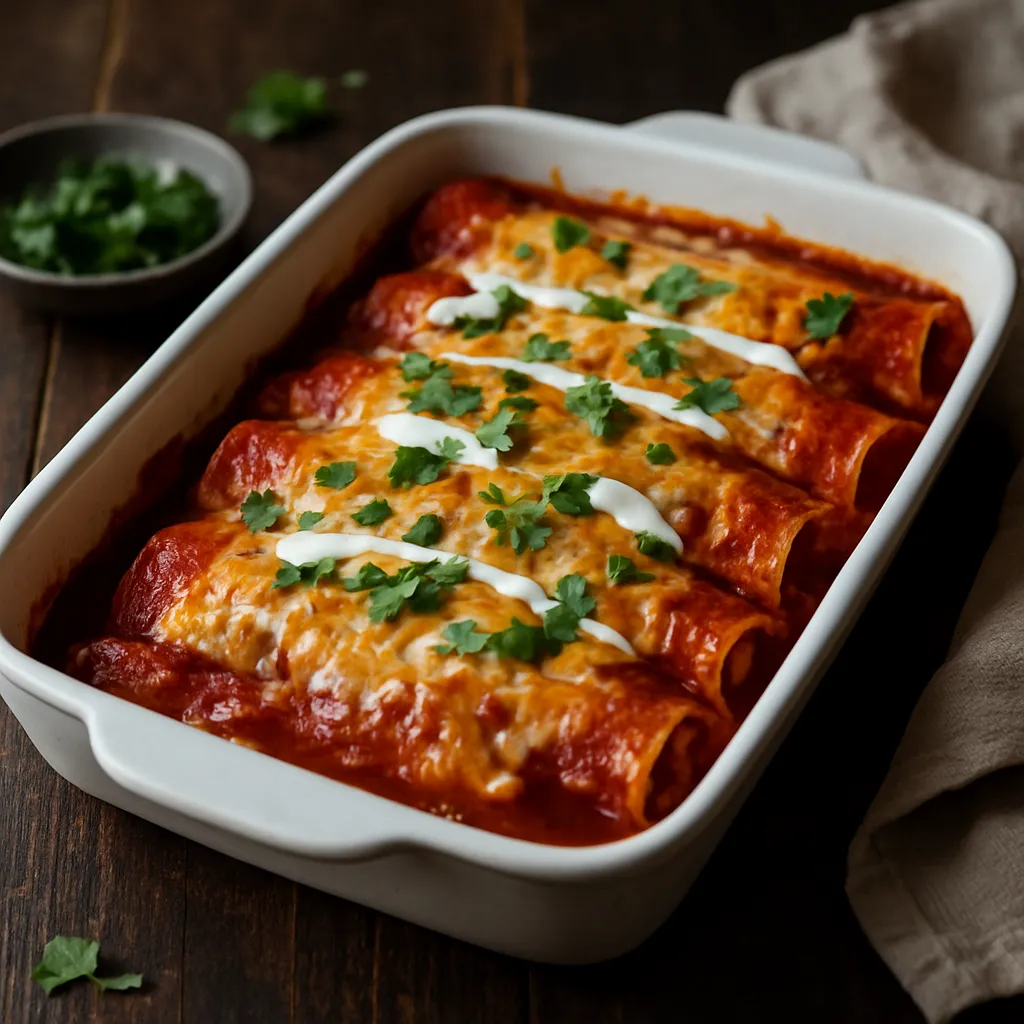Cheesy Beef Enchiladas