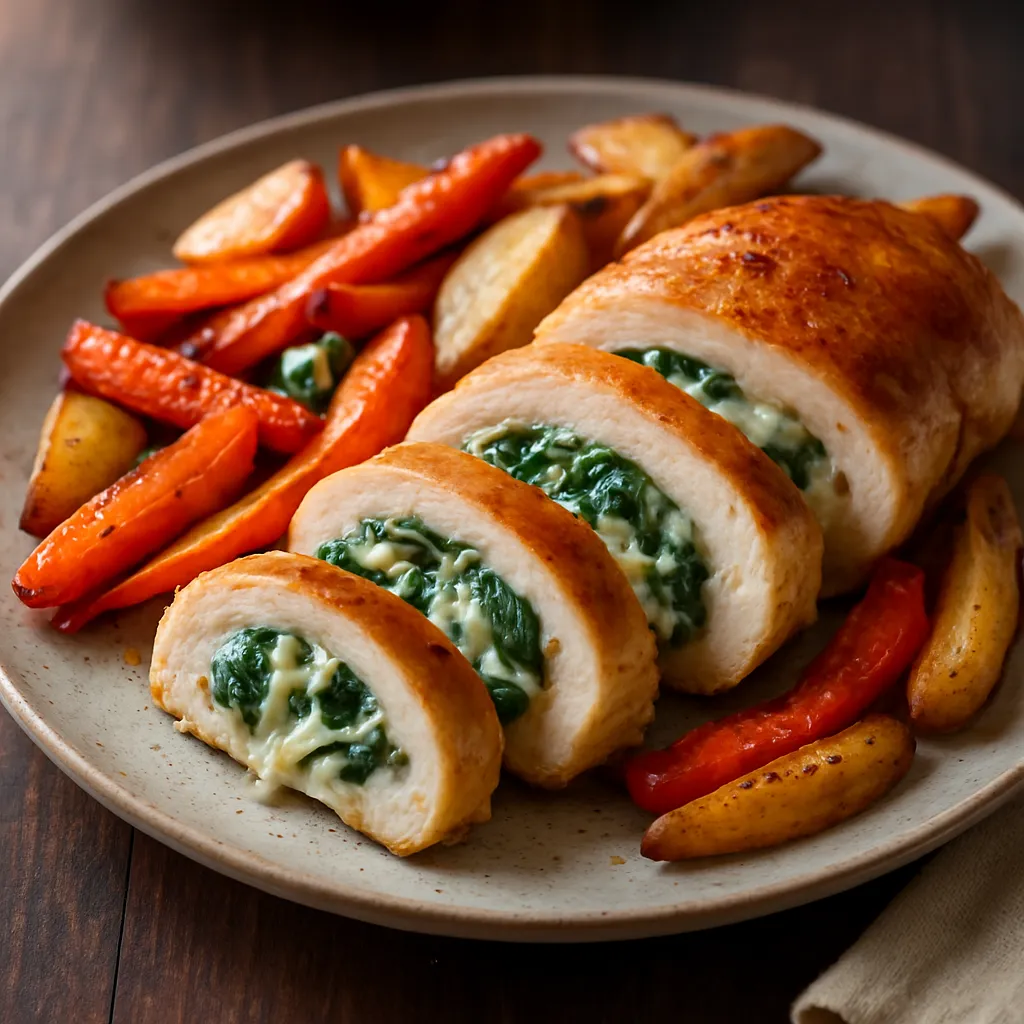 Cheesy Spinach Dip Stuffed Chicken