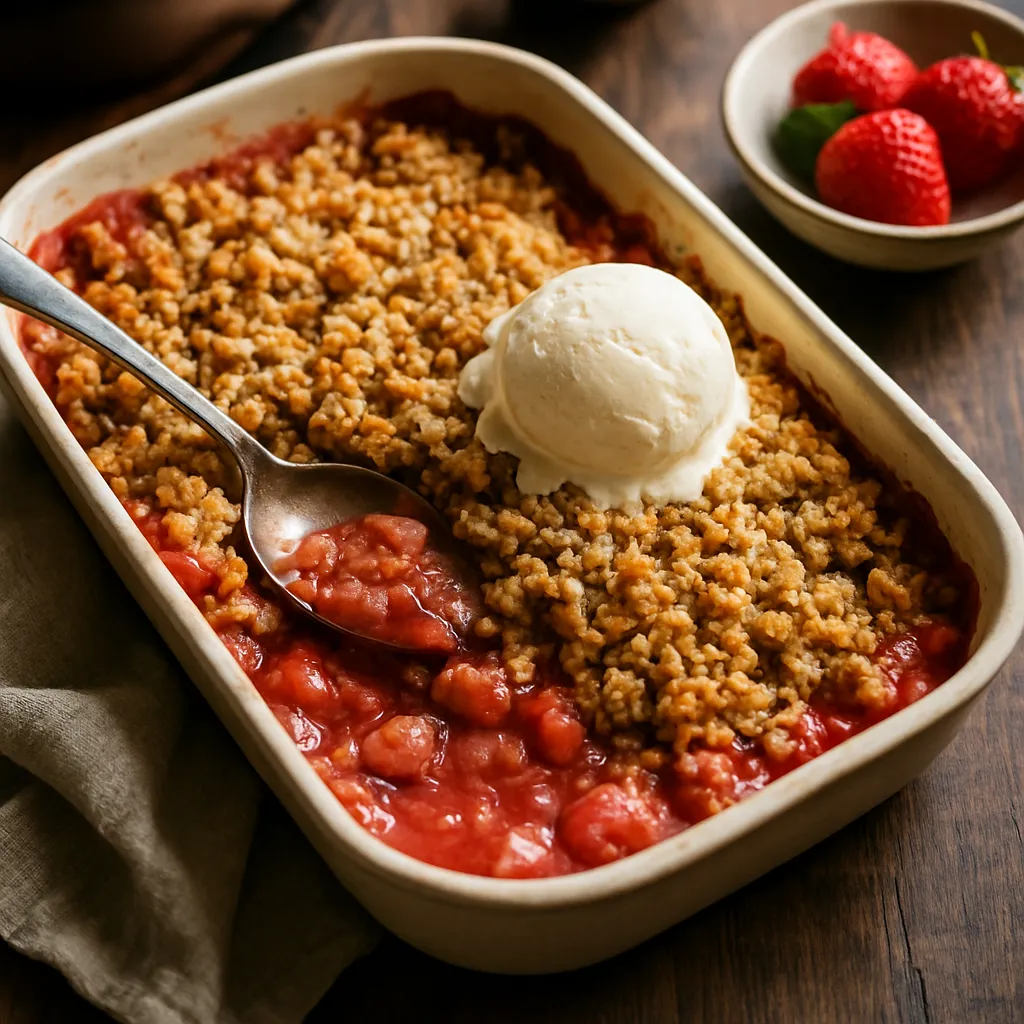 Classic Strawberry Rhubarb Crisp
