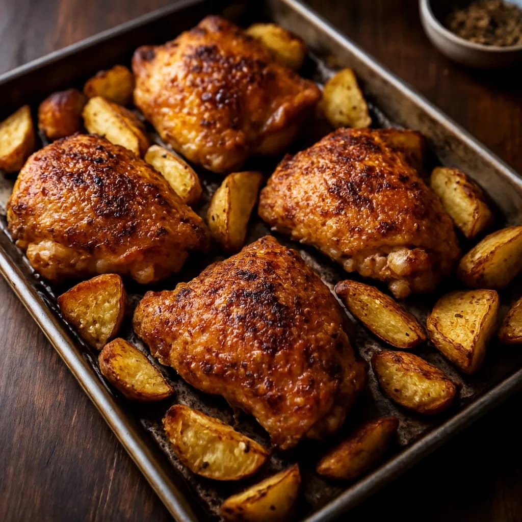 Crispy Baked Chicken Thighs
