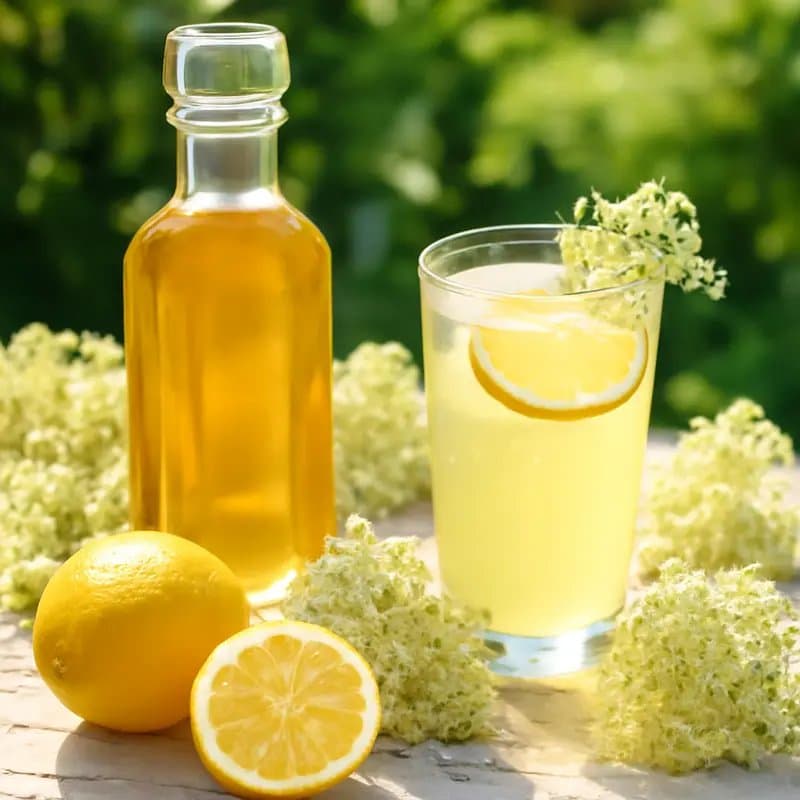 Elderflower Syrup (Holunderblütensirup)