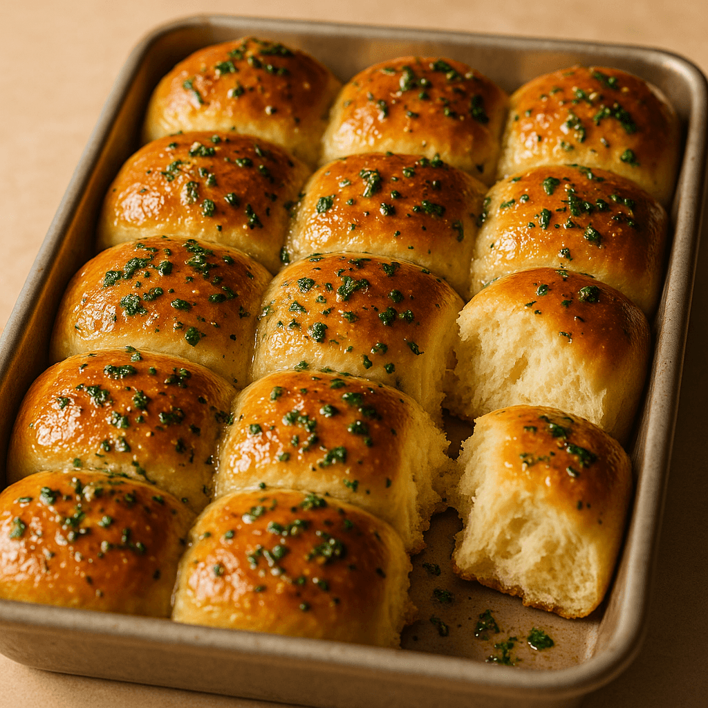 Knoblauchbutter-Brötchen