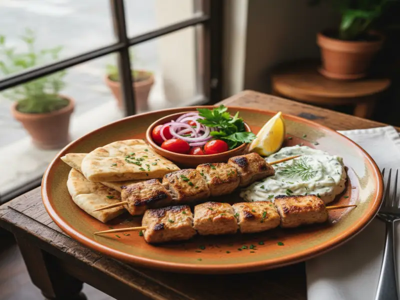 Greek Souvlaki with Pita