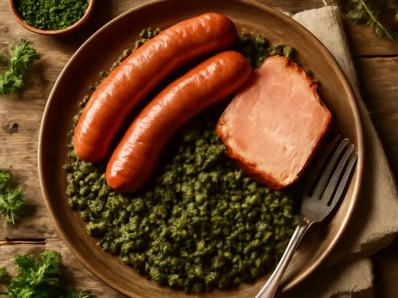 Grünkohl mit Pinkel und Kasseler