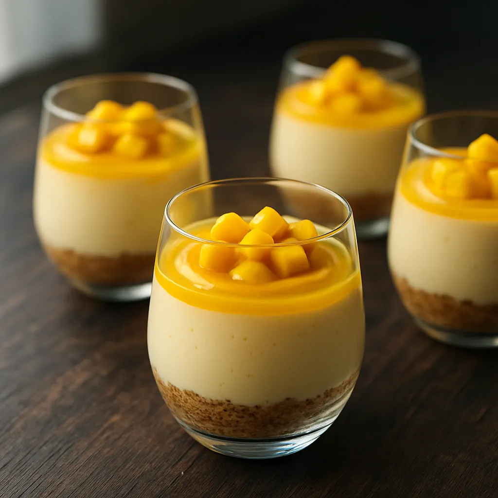 Mango Cheesecake Mousse Cups