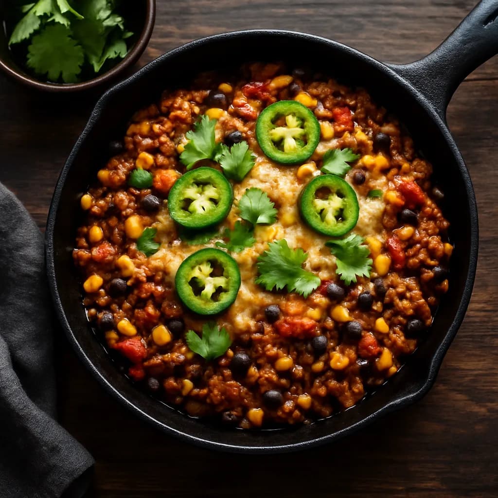 One-Pan Ground Beef Taco Skillet