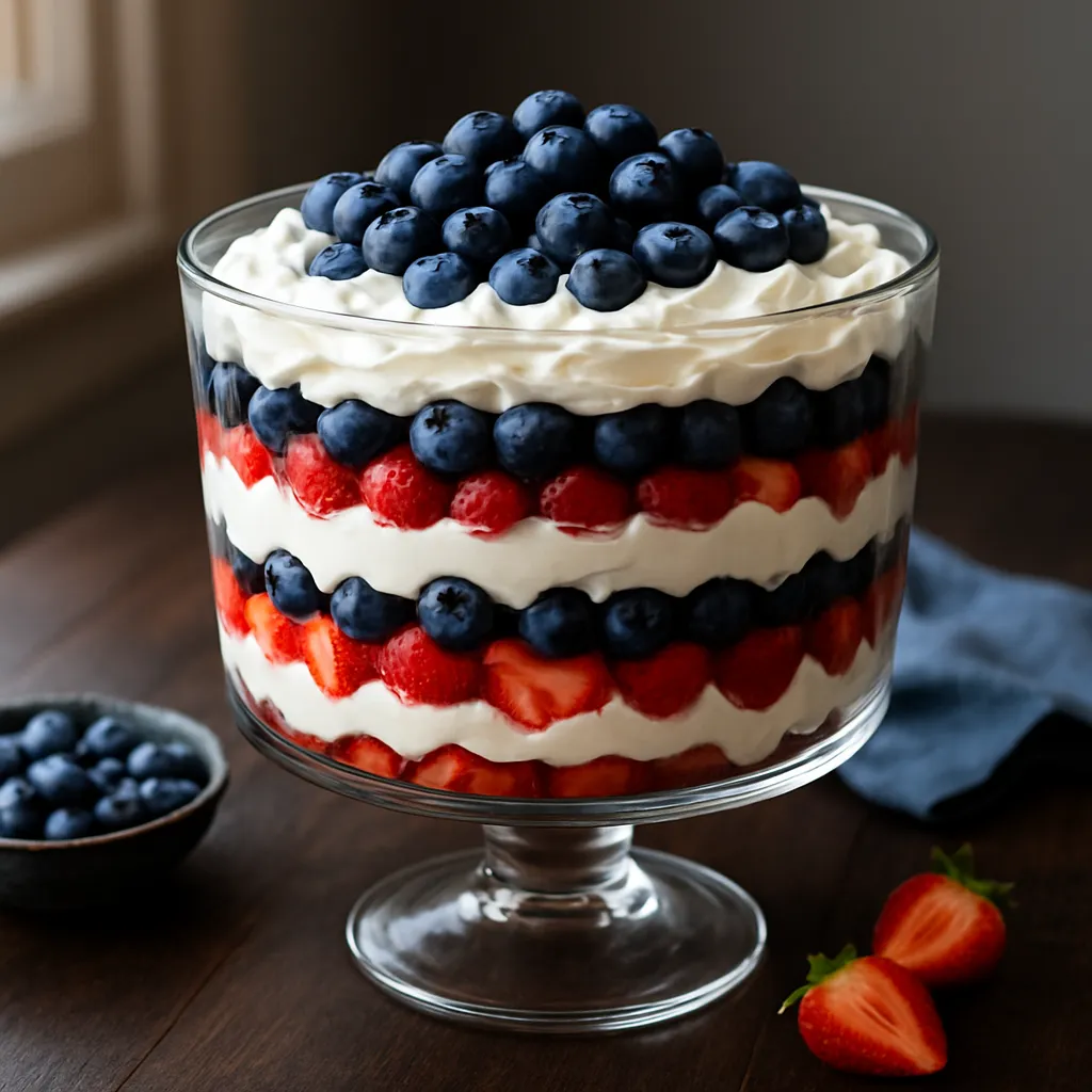 Patriotic Berry Trifle