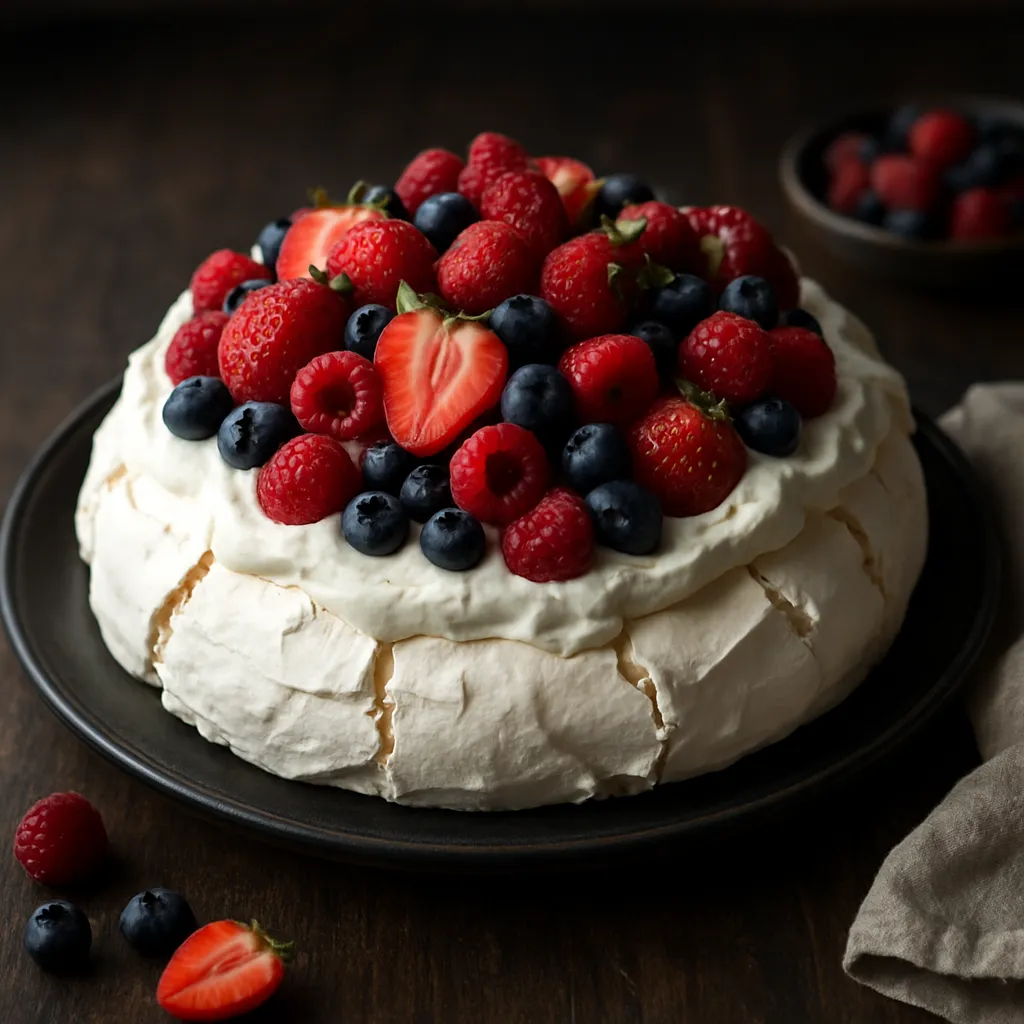 Pavlova with Fresh Berries