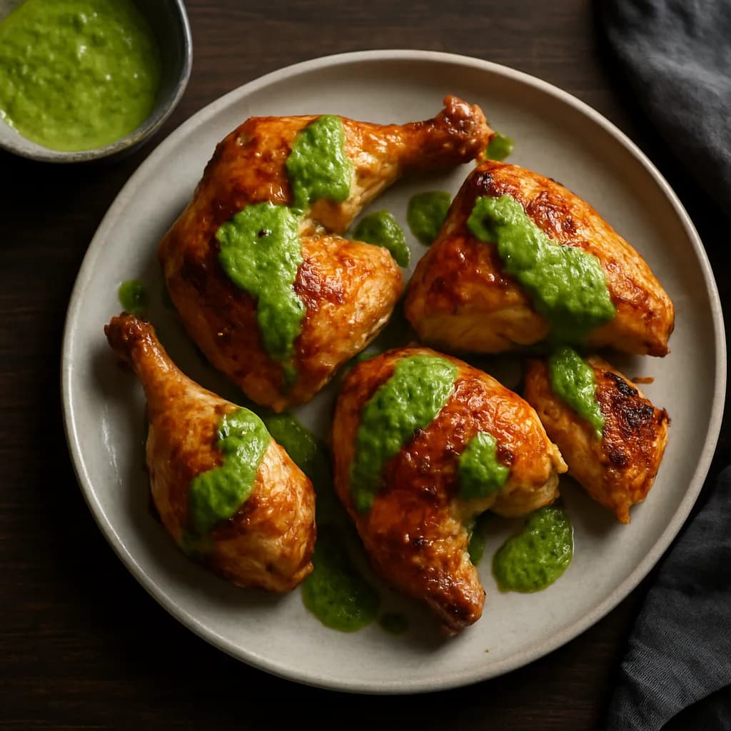 Peruvian Chicken with Green Sauce