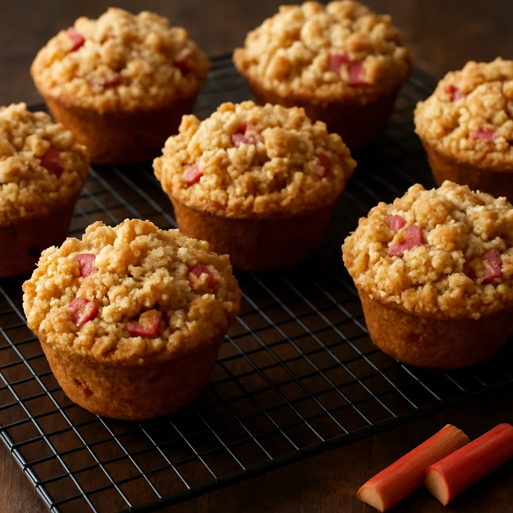 Rhubarb Streusel Muffins