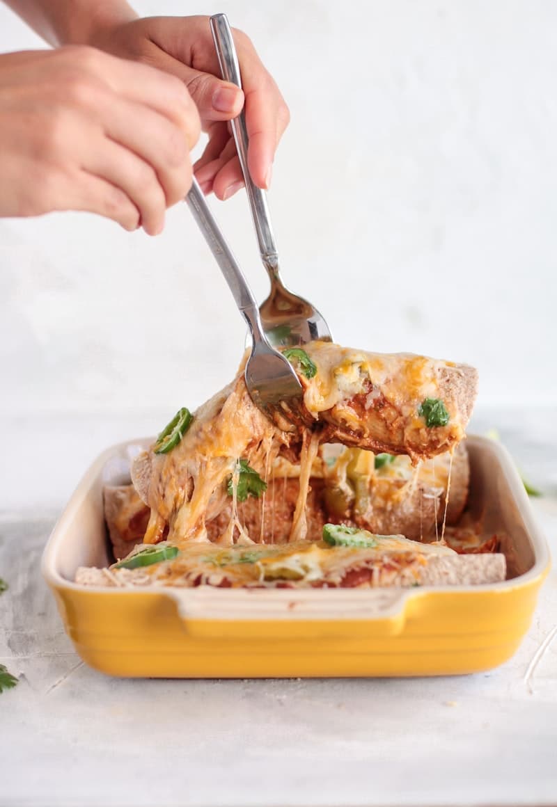 Easy Rotisserie Chicken Enchiladas