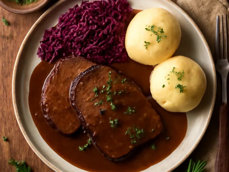 Rheinischer Sauerbraten mit Thüringer Klößen
