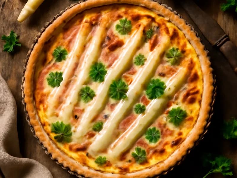 Spargel-Schinken-Quiche