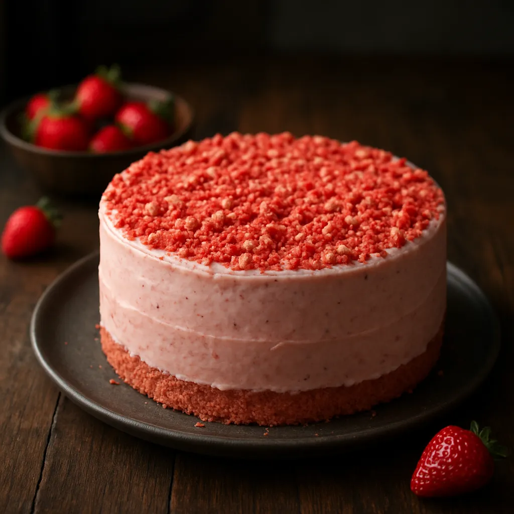 Strawberry Crunch Cake