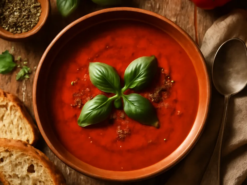 Tomaten-Basilikum-Suppe