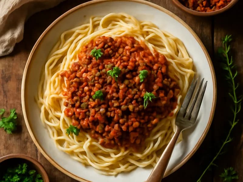 Vegane Linsen-Bolognese
