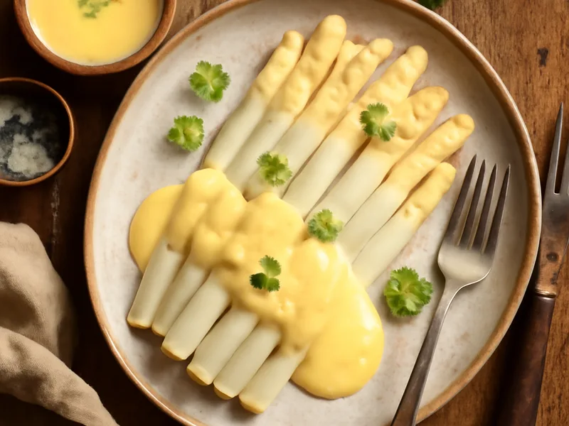 Weißer Spargel mit Sauce Hollandaise